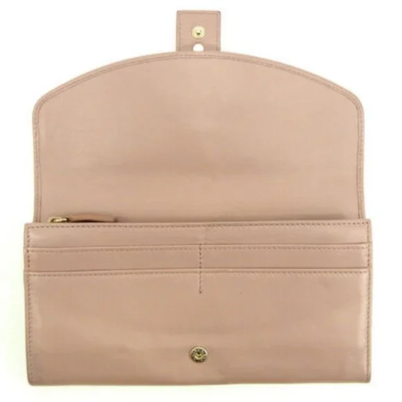 Authentic Used Bvlgari Wallet Purse Long Wallet Pink Woman